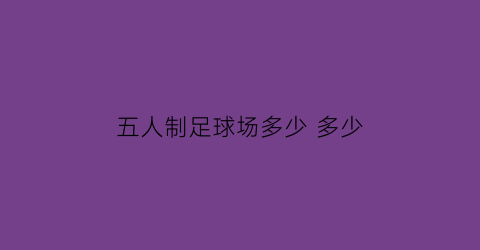 五人制足球场多少多少(五人制足球场地多少平方米)